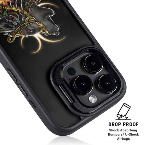 Wolf Howling by Sarah Richter iPhone 13 Pro Kickstand Case