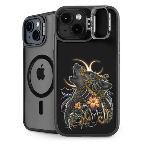 Wolf Howling by Sarah Richter iPhone 14 Kickstand Case