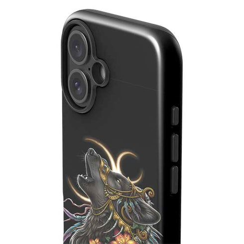 Wolf Howling by Sarah Richter iPhone 16 Impact Case
