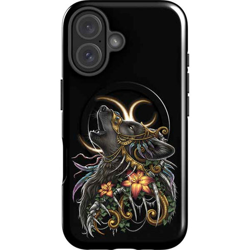 Wolf Howling by Sarah Richter iPhone 16 Magsafe Impact Case