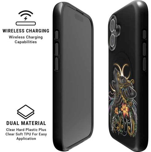 Wolf Howling by Sarah Richter iPhone 16 Magsafe Impact Case