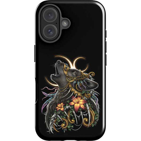 Wolf Howling by Sarah Richter iPhone 16 Plus Impact Case