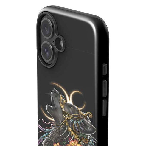 Wolf Howling by Sarah Richter iPhone 16 Plus Impact Case