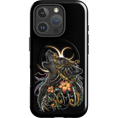 Wolf Howling by Sarah Richter iPhone 16 Pro Magsafe Impact Case