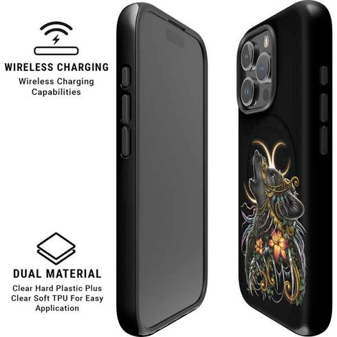 Wolf Howling by Sarah Richter iPhone 16 Pro Magsafe Impact Case