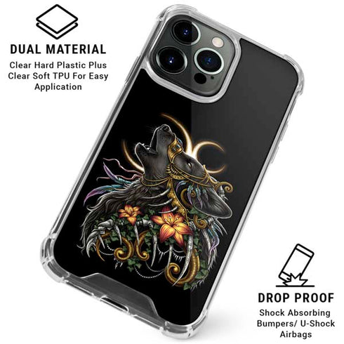 Wolf Howling by Sarah Richter iPhone 16 Pro Max Clear Case