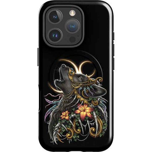 Wolf Howling by Sarah Richter iPhone 16 Pro Max Magsafe Impact Case