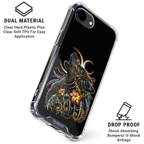 Wolf Howling by Sarah Richter iPhone 16e Clear Case