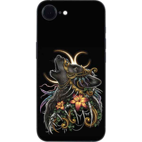 Wolf Howling by Sarah Richter iPhone 16e Skin
