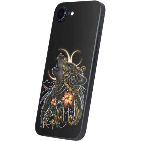 Wolf Howling by Sarah Richter iPhone 16e Skin