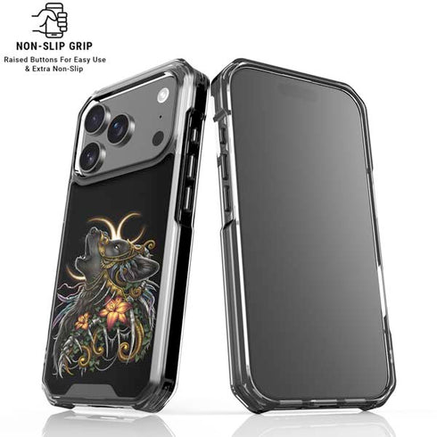 Wolf Howling by Sarah Richter iPhone 18 Pro Clear Case