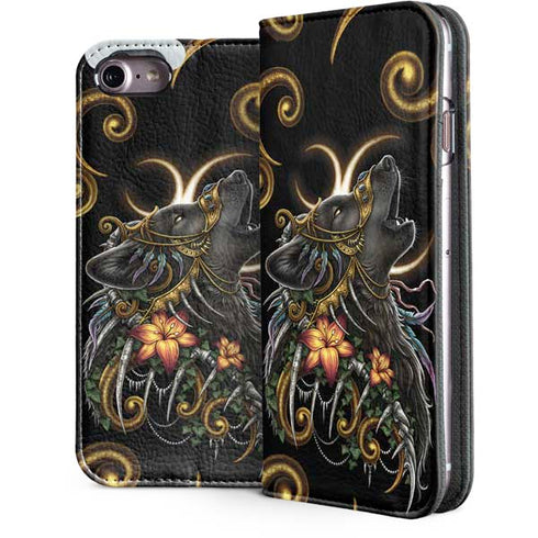 Wolf Howling by Sarah Richter iPhone 7 Folio Case