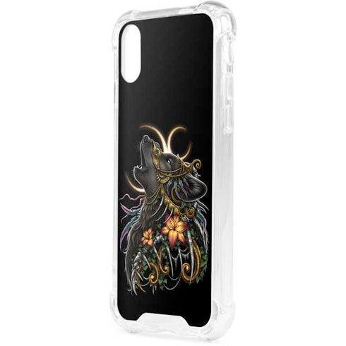 Wolf Howling by Sarah Richter iPhone XS Clear Case