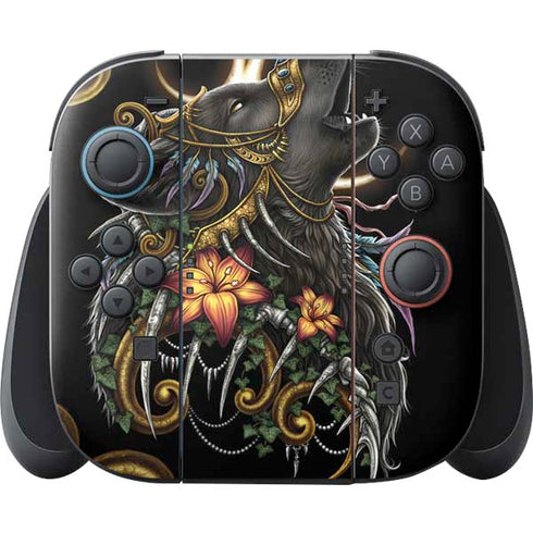 Wolf Howling by Sarah Richter Nintendo Switch 2 (2025) Joy-Con Controller Skin
