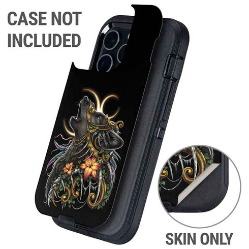 Wolf Howling by Sarah Richter Otterbox Defender iPhone Skin