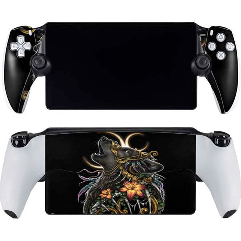 Wolf Howling by Sarah Richter PlayStation Portal Remote Player Skin