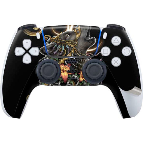 Wolf Howling by Sarah Richter PS5 Pro Disk Bundle Skin