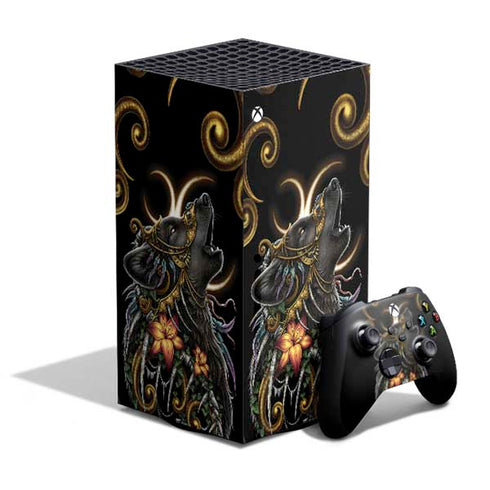 Wolf Howling by Sarah Richter XBox Series X Digital Edition Bundle Skin