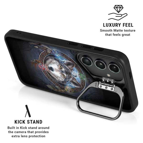 Wolf Symbols by Brigid Ashwood Galaxy S24 FE Kickstand Case