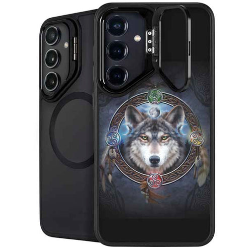 Wolf Symbols by Brigid Ashwood Galaxy S25 Kickstand Case