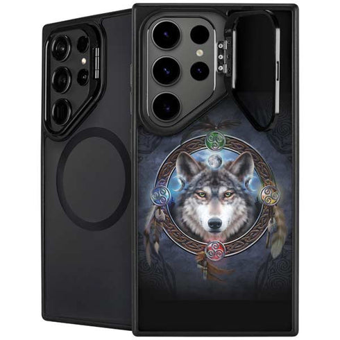 Wolf Symbols by Brigid Ashwood Galaxy S25 Ultra Kickstand Case