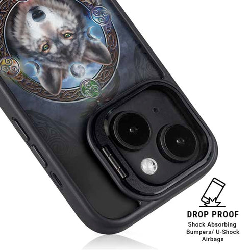 Wolf Symbols by Brigid Ashwood iPhone 14 Kickstand Case