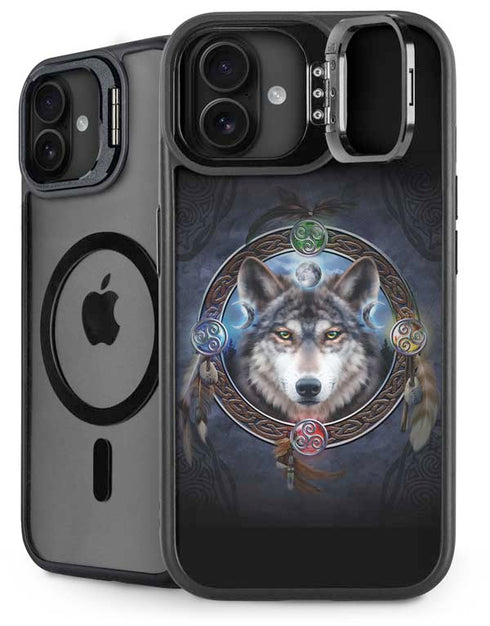 Wolf Symbols by Brigid Ashwood iPhone 16 Plus Kickstand Case