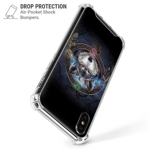 Wolf Symbols by Brigid Ashwood iPhone X/XS Clear Case