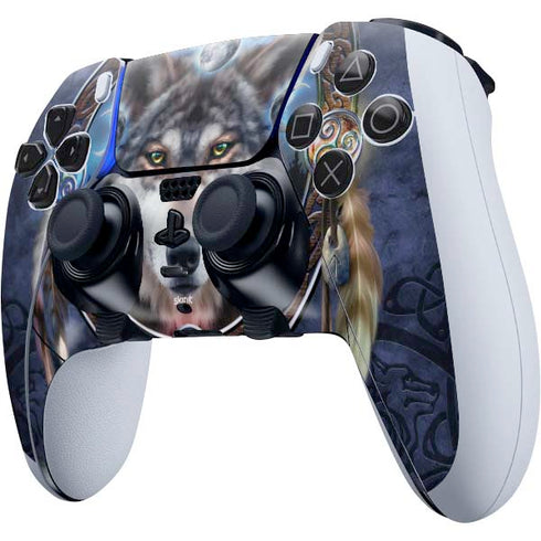 Brigid Ashwood Wolf Symbols PS5 DualSense Edge Pro Controller Skin
