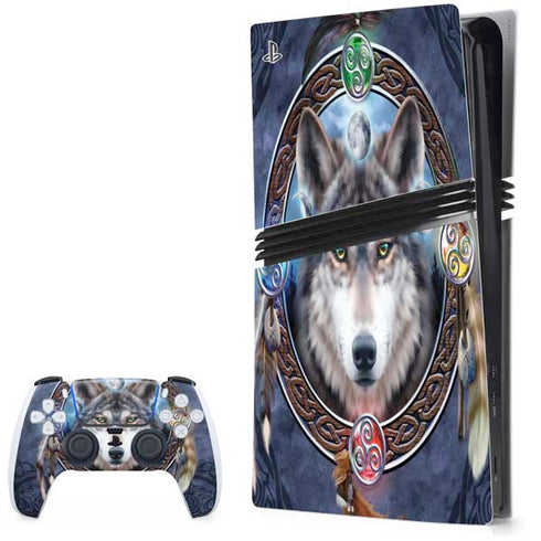 Wolf Symbols by Brigid Ashwood PS5 Pro Bundle Skin