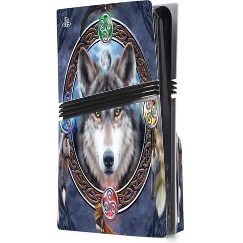 Wolf Symbols by Brigid Ashwood PS5 Pro Disk Console Skin