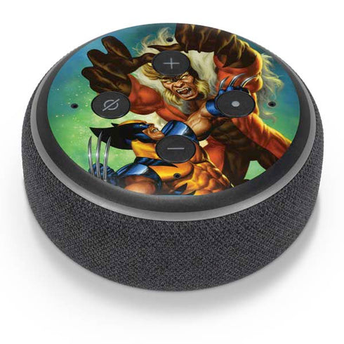 Marvel X-Men Wolverine Vs Sabretooth Amazon Echo Dot Skin