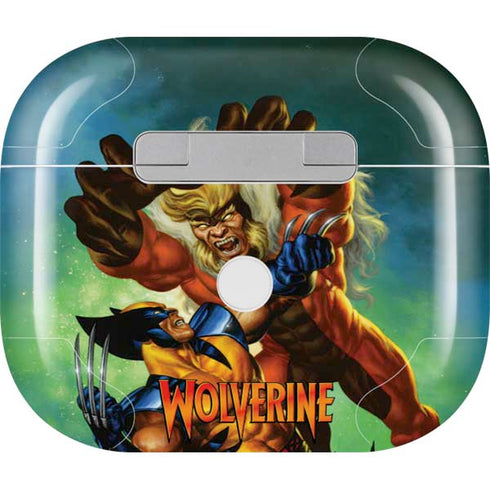 Marvel X-Men Wolverine Vs Sabretooth Apple AirPods (3rd Gen 2021) Skin