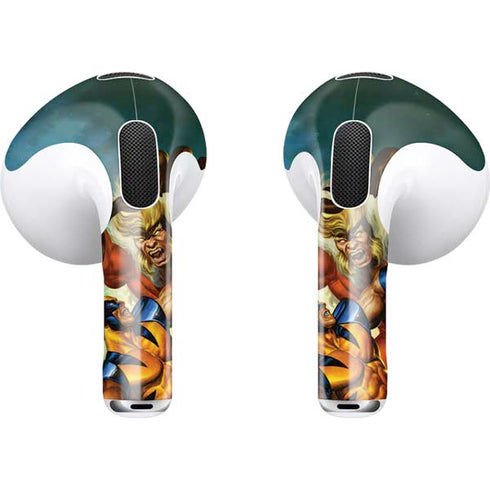 Marvel X-Men Wolverine Vs Sabretooth Apple AirPods (3rd Gen 2021) Skin