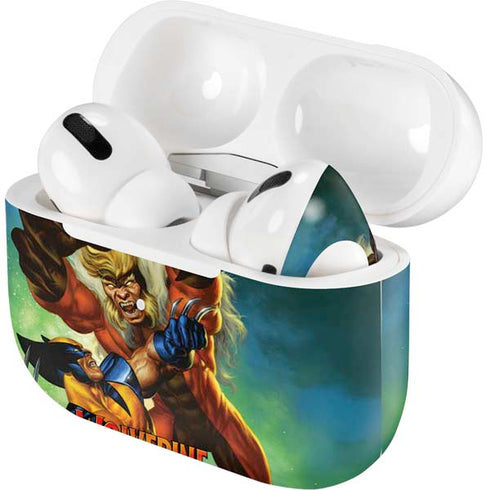 Marvel X-Men Wolverine Vs Sabretooth Apple AirPods Pro Skin