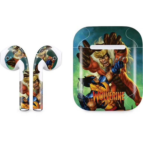 Marvel X-Men Wolverine Vs Sabretooth Apple AirPods Skin