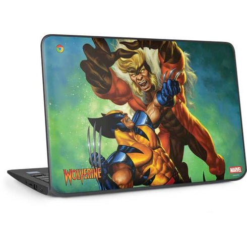 Marvel X-Men Wolverine Vs Sabretooth HP Chromebook Skin