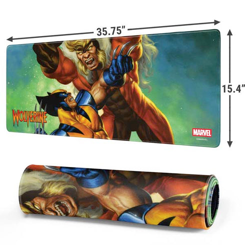Marvel X-Men Wolverine Vs Sabretooth Gaming Mouse Pad