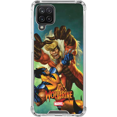 Marvel X-Men Wolverine Vs Sabretooth Galaxy A12 Clear Case