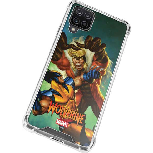 Marvel X-Men Wolverine Vs Sabretooth Galaxy A12 Clear Case