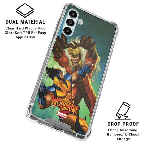 Marvel X-Men Wolverine Vs Sabretooth Galaxy A13 5G Clear Case