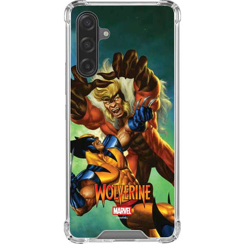 Marvel X-Men Wolverine Vs Sabretooth Galaxy A17 Clear Case