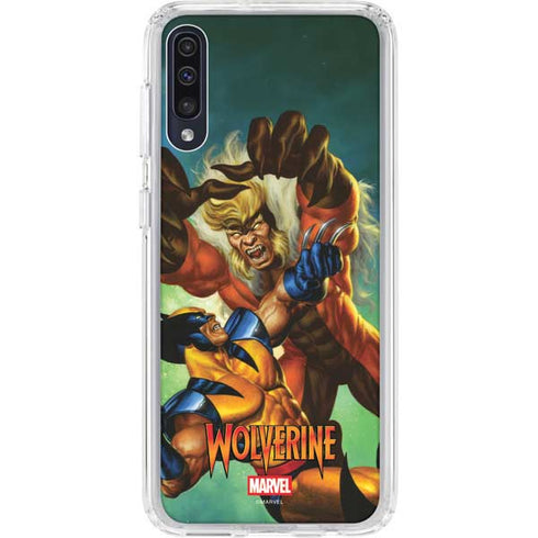 Marvel X-Men Wolverine Vs Sabretooth Galaxy A50 Clear Case