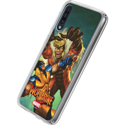Marvel X-Men Wolverine Vs Sabretooth Galaxy A50 Clear Case