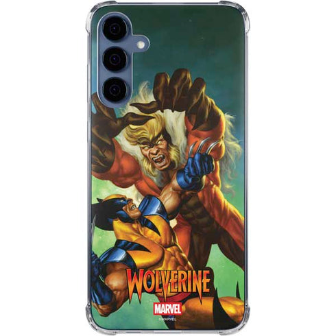 Marvel X-Men Wolverine Vs Sabretooth Galaxy A55 5G Clear Case