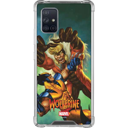 Marvel X-Men Wolverine Vs Sabretooth Galaxy A71 5G Clear Case
