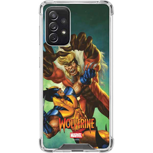Marvel X-Men Wolverine Vs Sabretooth Galaxy A72 5G Clear Case