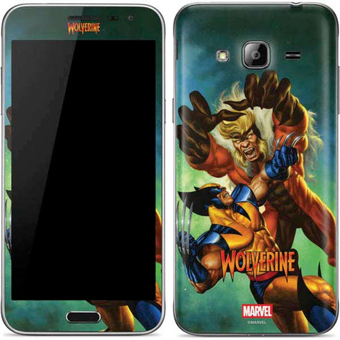 Marvel X-Men Wolverine Vs Sabretooth Galaxy J3 Skin