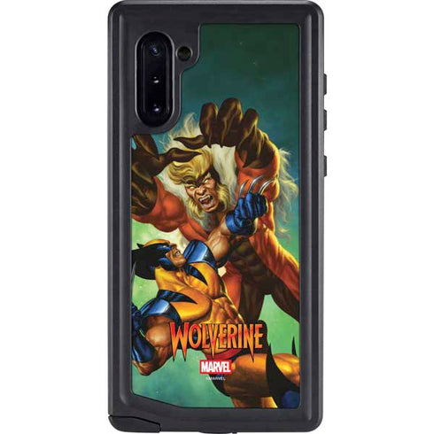 Marvel X-Men Wolverine Vs Sabretooth Galaxy Note 10 Waterproof Case