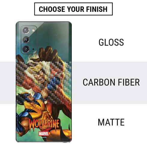 Marvel X-Men Wolverine Vs Sabretooth Galaxy Note20 5G Skin